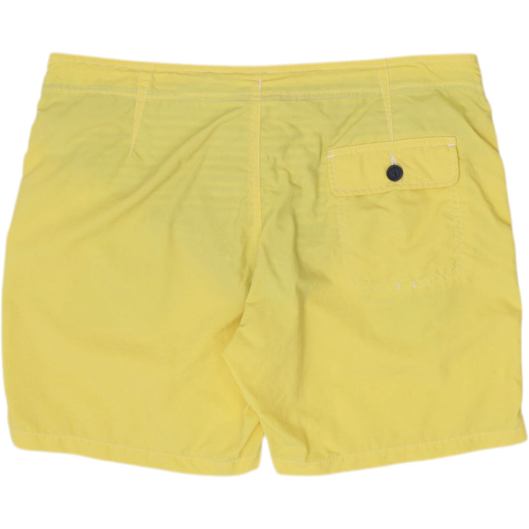 Mens Lacoste Swim Trunks Yellow Quick Dry Elastic Waistband
