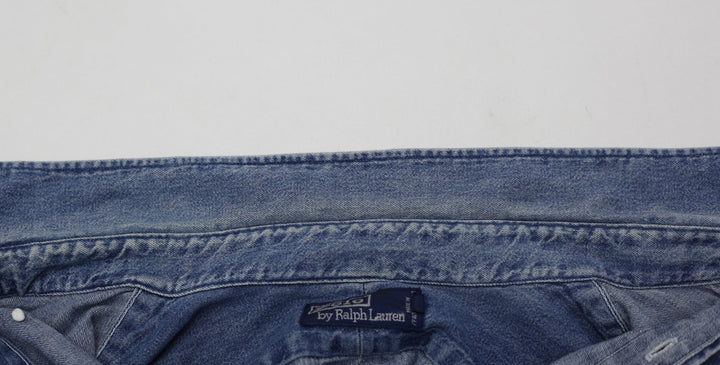 Vintage Mens Polo By Ralph Lauren Long Sleeve Denim Shirt