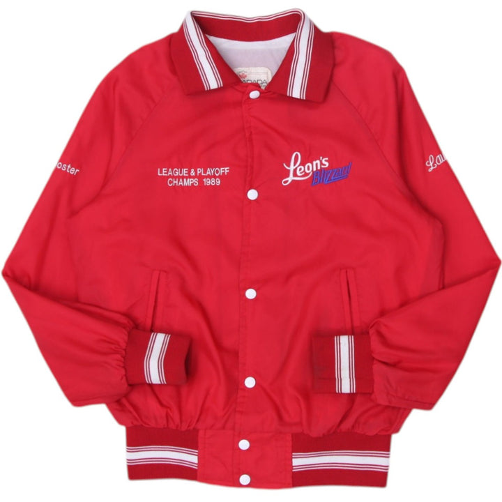 Vintage Canada Sportswear Varsity Jacket Red Nylon 1989 Champs Embroidered S | Migration_Jackets | Fashion Rerun
