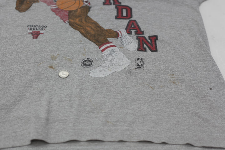 Vintage Michael Jordan NBA Chicago Bulls T-Shirt Single Stitch M - Fashion Rerun Vintage Migration_T-Shirt