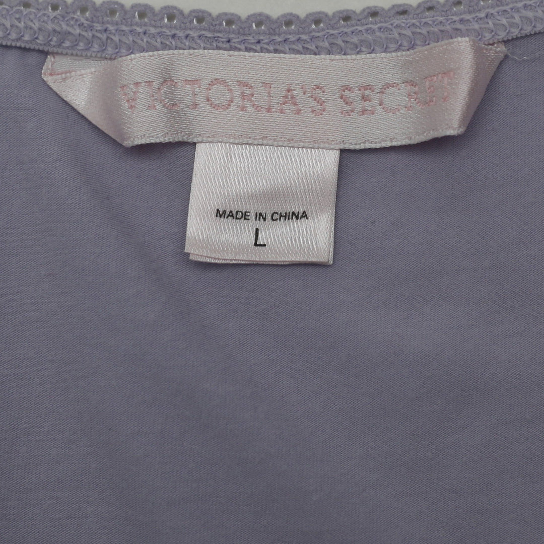 Victoria's Secret Y2K Ladies Lilac Lavender Lace Trim Strappy Top Size L