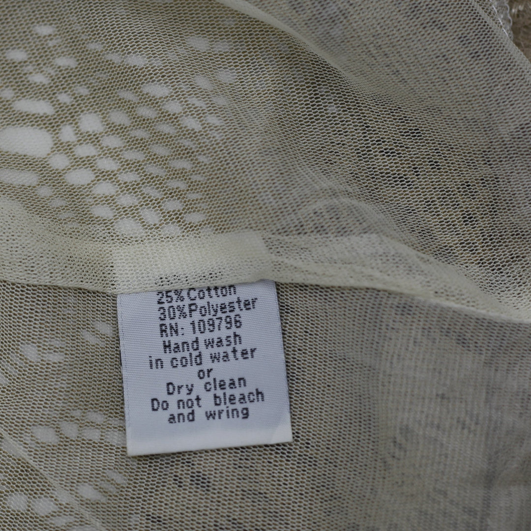 Y2K Ladies Pretty Angel Layered Lace & Mesh Beaded Top Size Medium