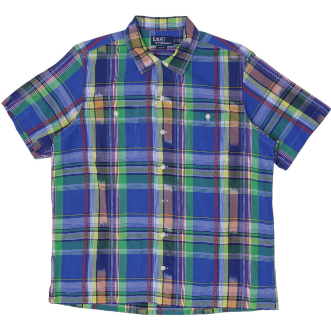 Mens Polo Ralph Lauren Classic Fit Plaid Short Sleeve Shirt Size L