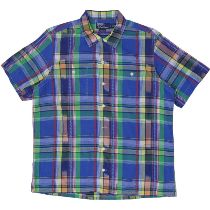 Mens Polo Ralph Lauren Classic Fit Plaid Short Sleeve Shirt Size L