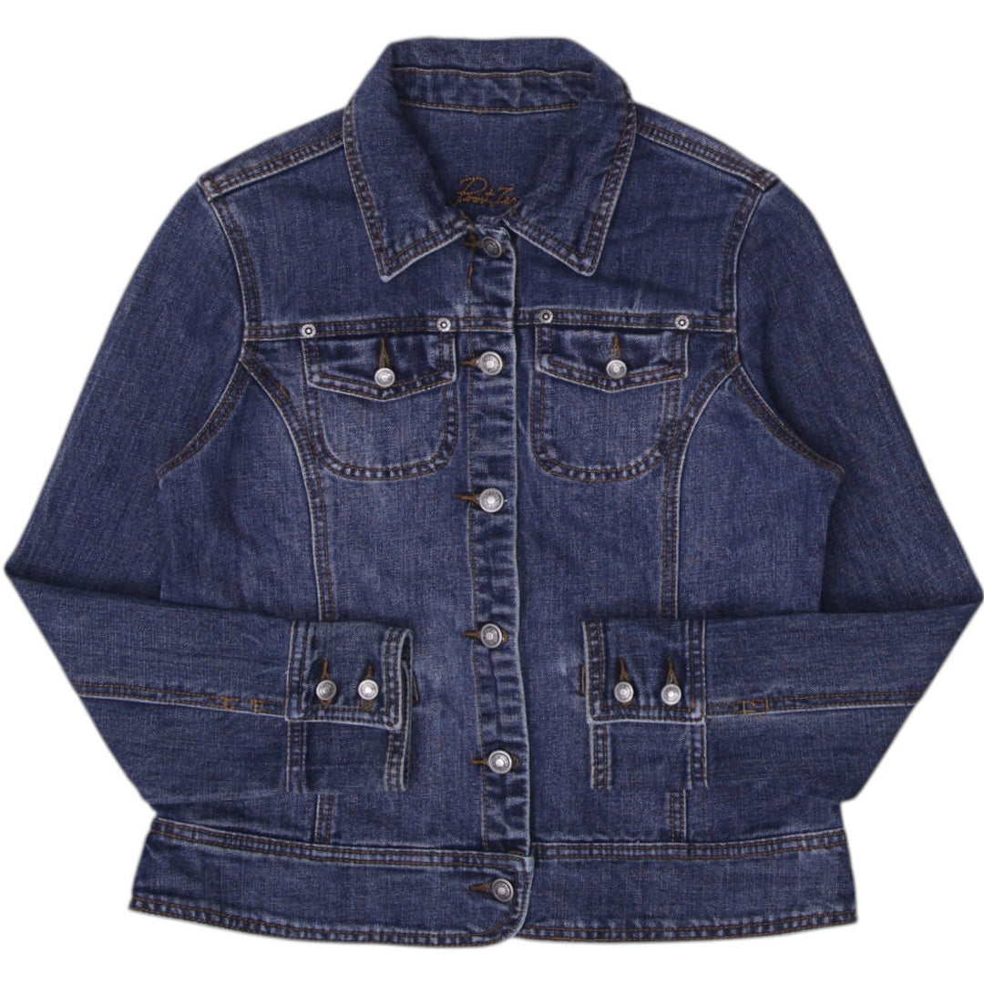 Y2K Ladies Button-Up Long Sleeve Vintage Blue Denim Jacket Size M | Migration_Jackets | Fashion Rerun
