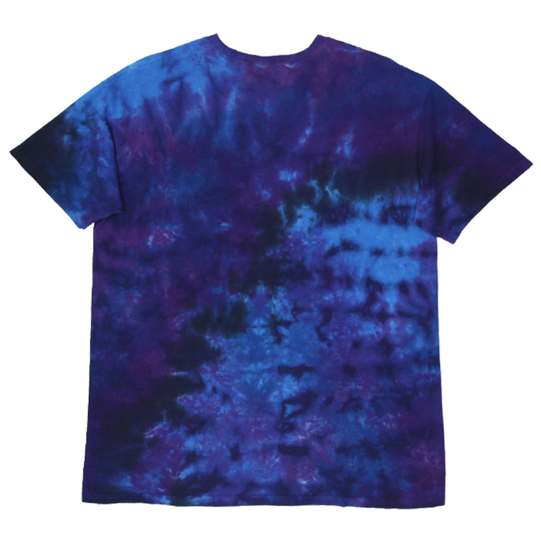 Mens Liquid Blue Alice in Wonderland Silhouette Tie Dye T-Shirt