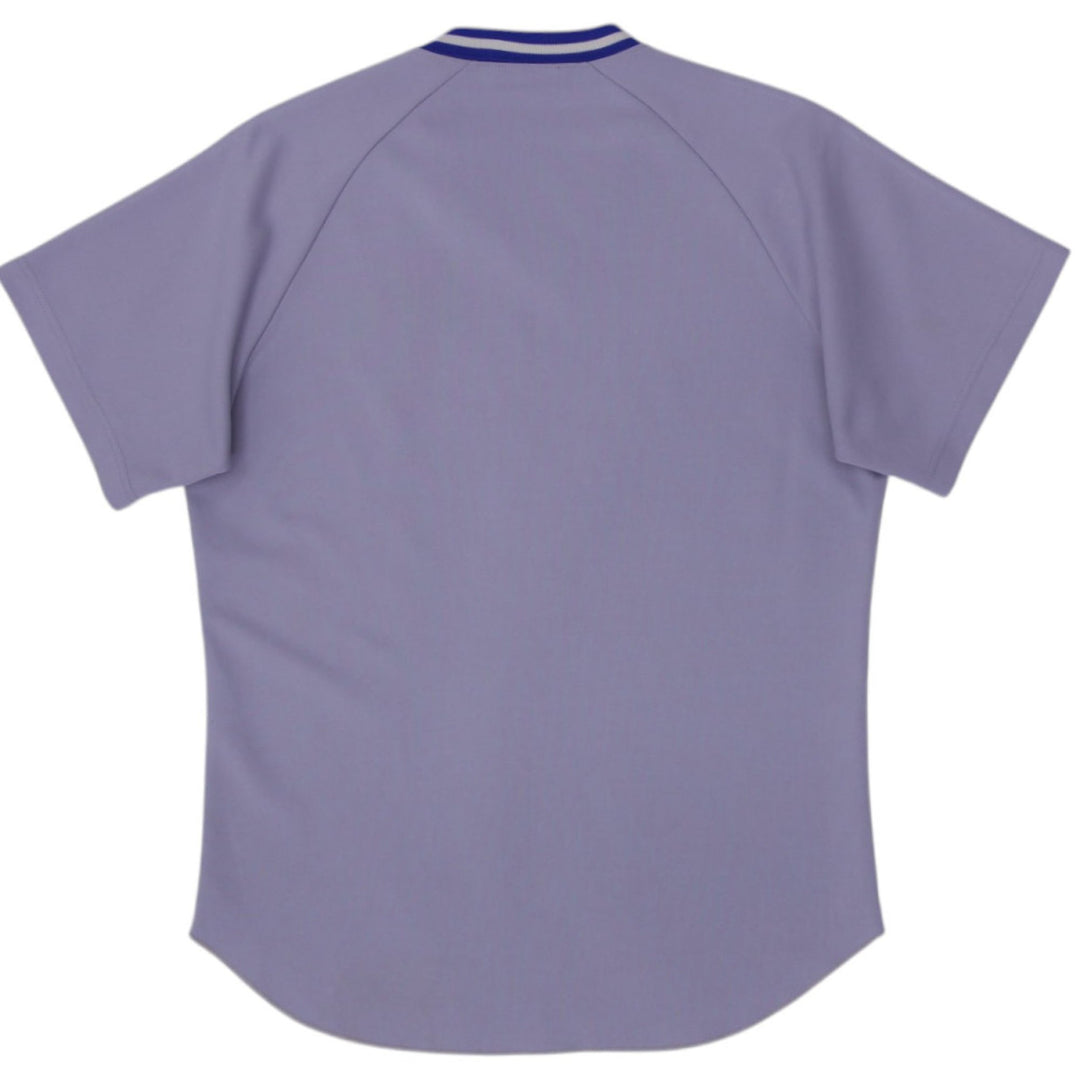 Vintage Mens Dodgers Baseball Jersey Grey V-Neck Sportswear | Migration_Jerseys - Side View | Fashion Rerun