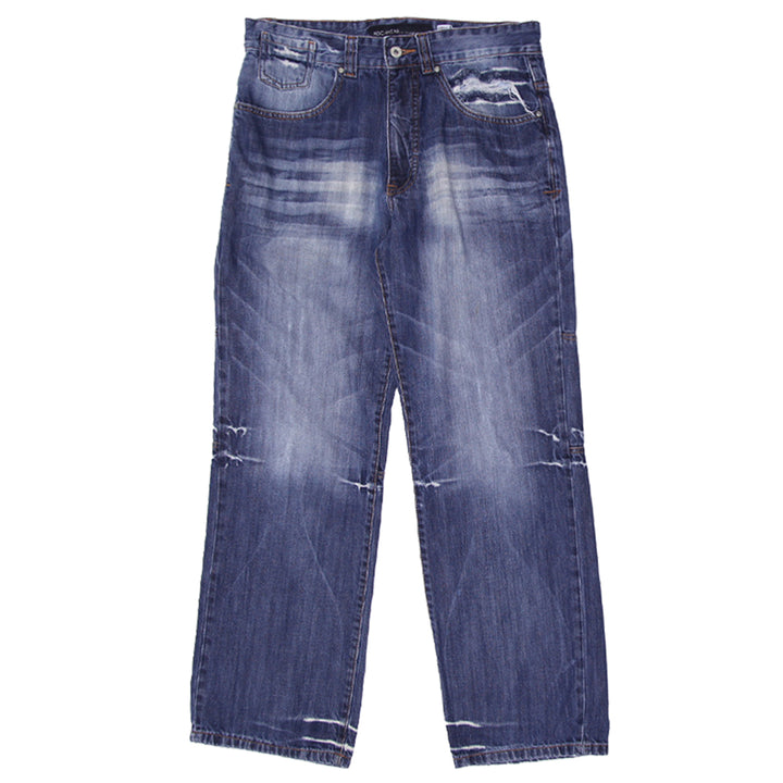 Y2K Mens Rocawear Original Fit Washed Jeans featuring vintage 2000s streetwear style