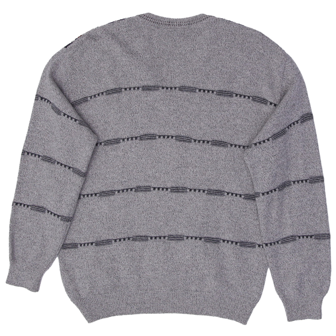 Vintage Mode Monte Carlo Knitted 3D Style V-Neck Sweater