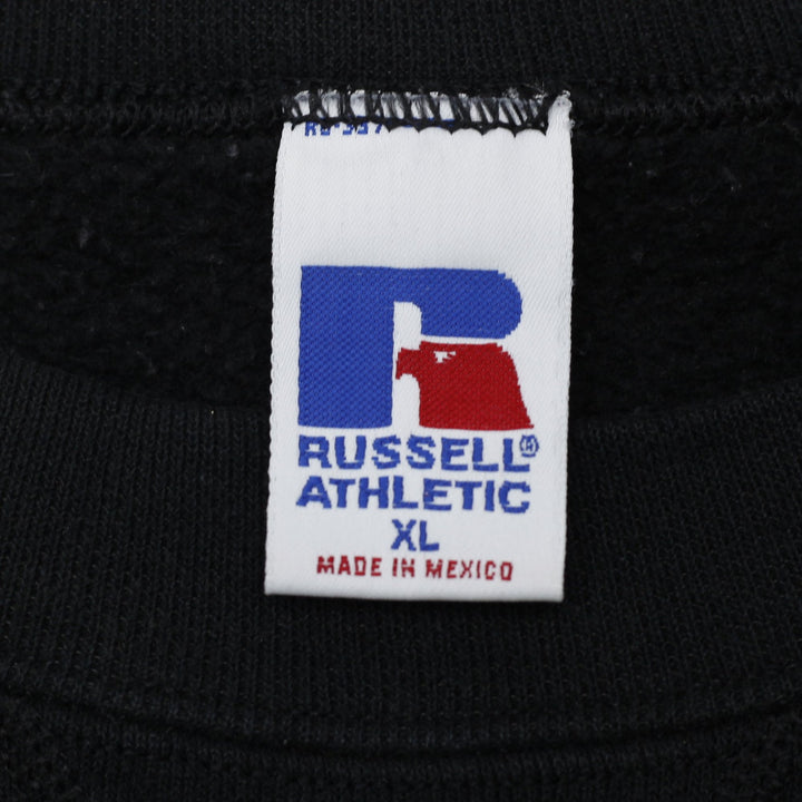 Vintage Russell Athletic Sweatshirt Black Crew Neck Size XL | Migration_Sweatshirts - Back View | Fashion Rerun