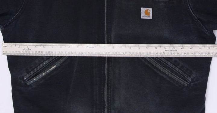 Vintage Carhartt J01 BLK Distressed Blanket Lined Detroit Jacket USA