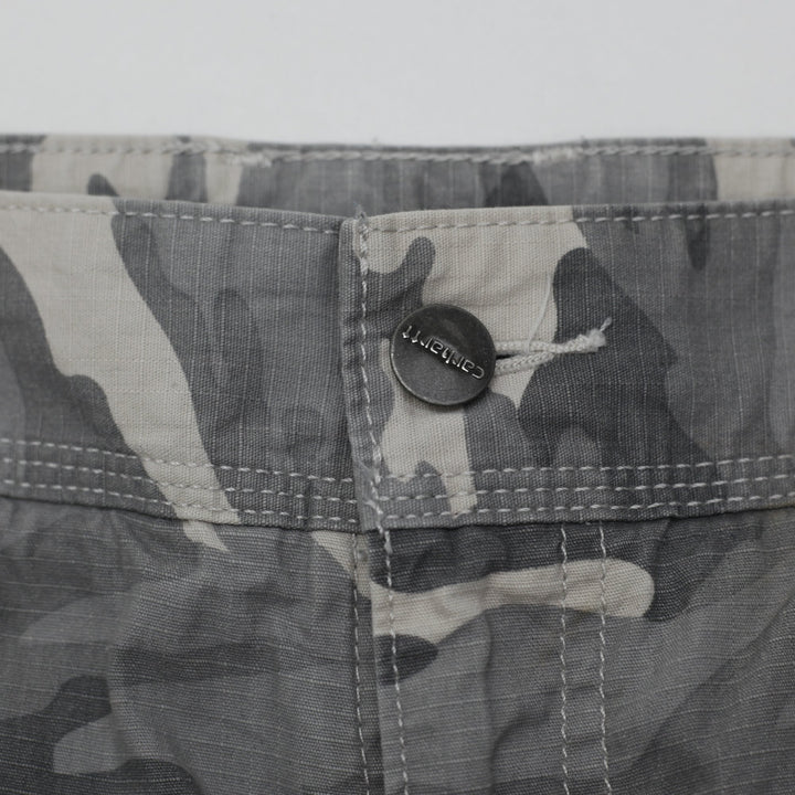 Ladies Carhartt Snow Camo Ripstop Cropped Cargo Pants Size 8