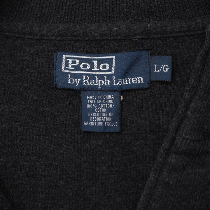 Mens Polo By Ralph Lauren Gray Quarter Zip Cotton Knitwear Sweater | Migration_Knitwear & Sweaters RL Collect | Fashion Rerun