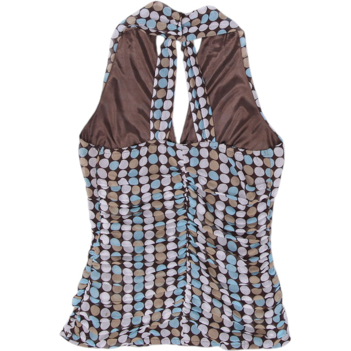 Y2K Ladies Suzy Polka Dot Halter Top Size S