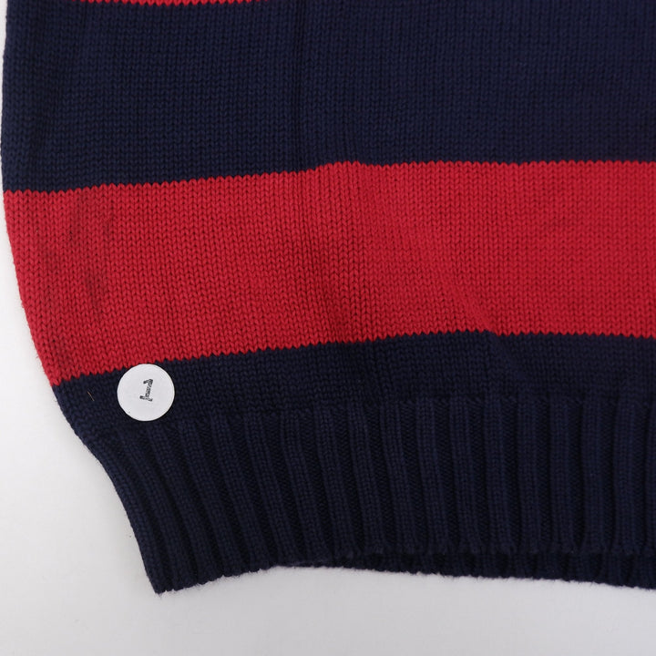 Mens Polo By Ralph Lauren Striped 100% Cotton Knitted Sweater