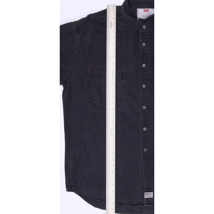Vintage Levi's Men's Black Denim Long Sleeve Overshirt Size XL