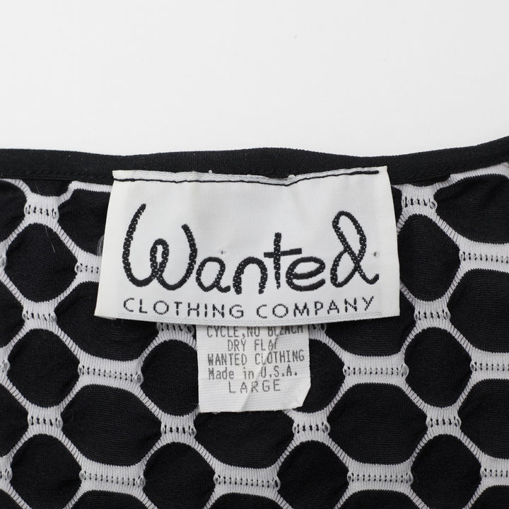 Y2K Ladies Graphic Pattern Cropped Top Size L | Migration_Y2K Tops - Back View | Fashion Rerun