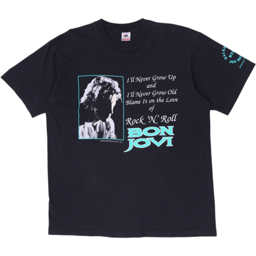 Vintage 1993 Bon Jovi Keep The Faith Fan Club Party T-Shirt SS Size XL