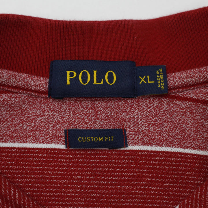 Mens Polo Ralph Lauren Custom Fit Striped Polo T-Shirt Size XL