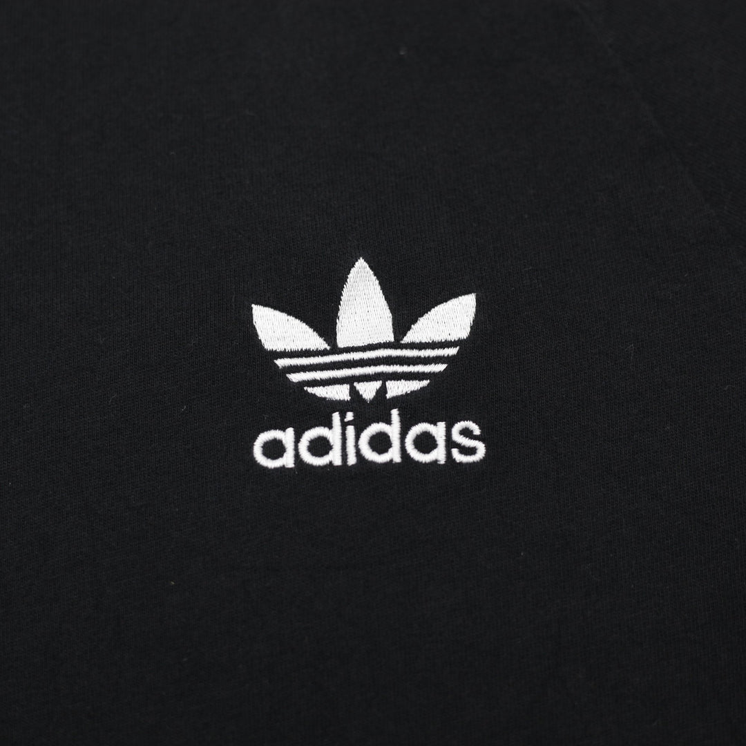 Mens Adidas Trefoil T-Shirt Black Crewneck Short Sleeve Cotton Size M