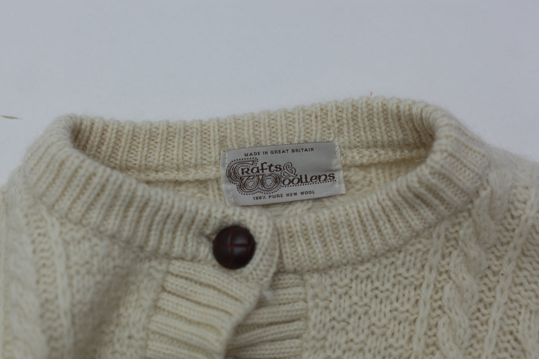 Vintage Craft & Woollens 100 % Pure Wool Sweater Cardigan Ladies
