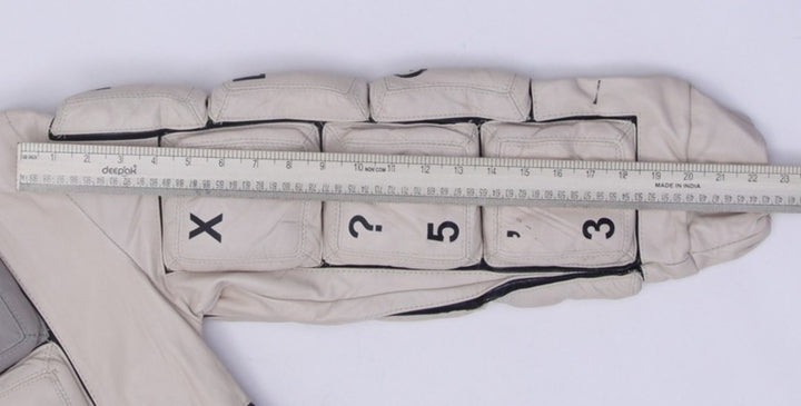 Vintage Keyboard Puffer Style Leather Quilted Jacket