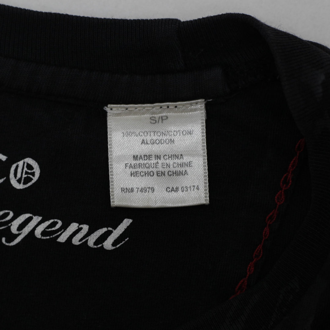 Y2K Mens Parasuco Denim Legend Graphic T-Shirt Cupid Angel Gothic Black Small