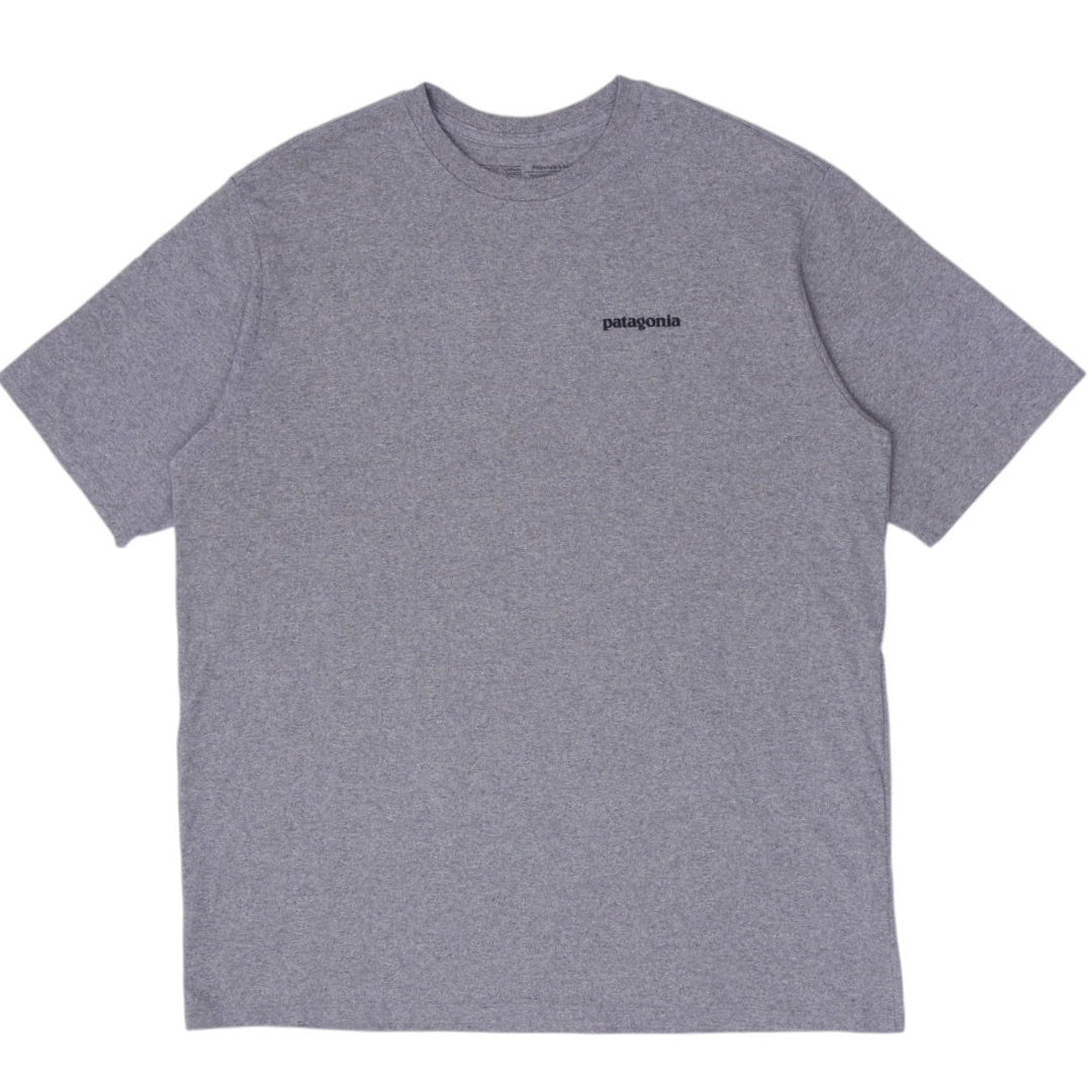 Mens Patagonia P-6 Logo Responsibili-Tee Gravel Heather Grey T-Shirt Size L