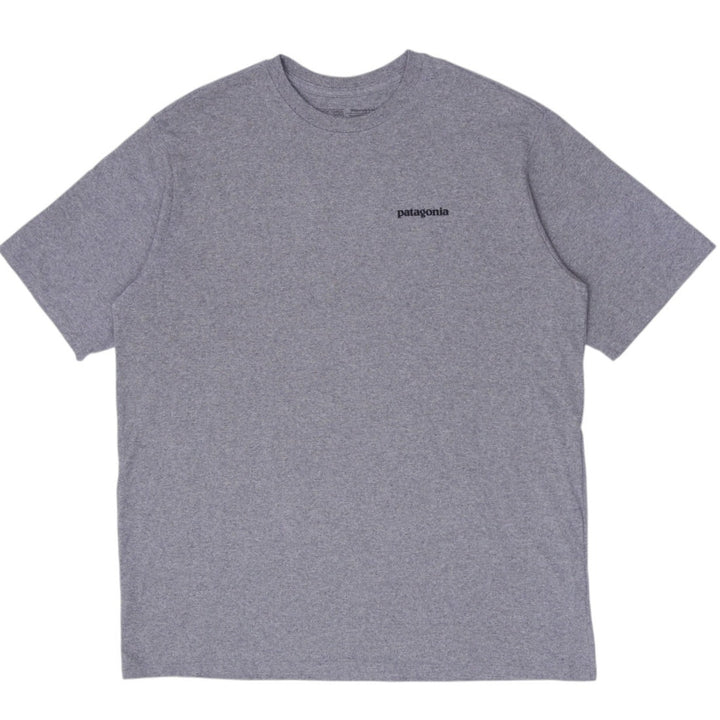 Mens Patagonia P-6 Logo Responsibili-Tee Gravel Heather Grey T-Shirt Size L