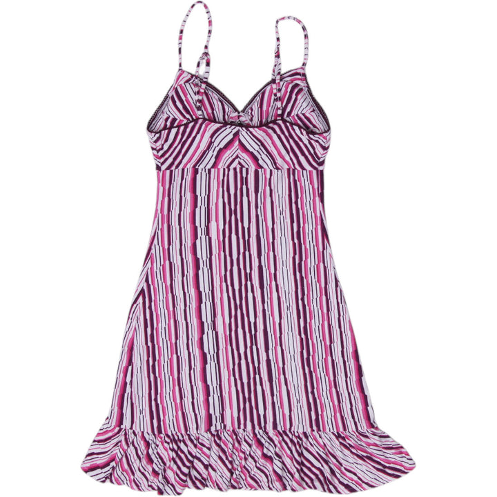 Y2K Ladies Guess Jeans Striped Mini Dress Multi Color Tank Skater
