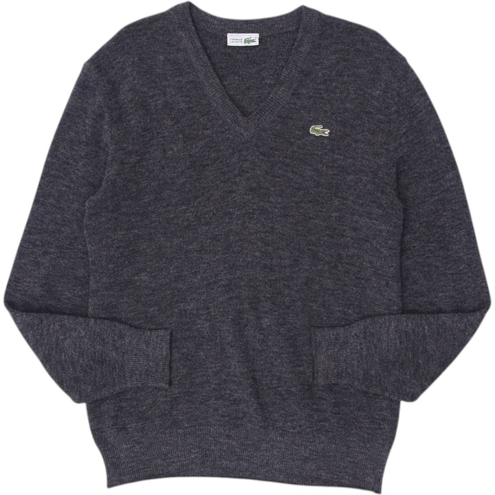 Vintage Mens Lacoste Chemise Sweater Gray V-Neck Wool Blend Size 5 | Migration_Jumper & Knitwear | Fashion Rerun