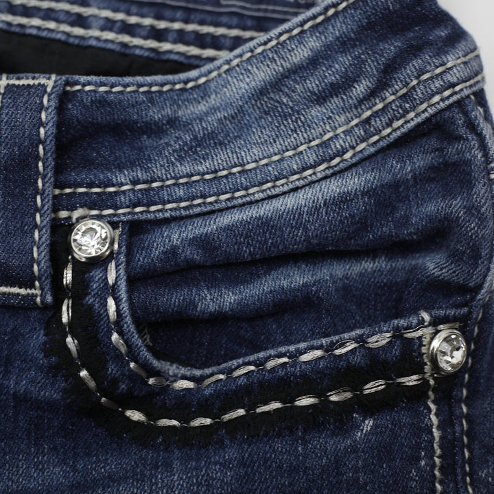 Y2K Ladies Rhinestone Embellished Bootcut Jeans Size 27 | Migration_Jeans & Pants - View 11 | Fashion Rerun