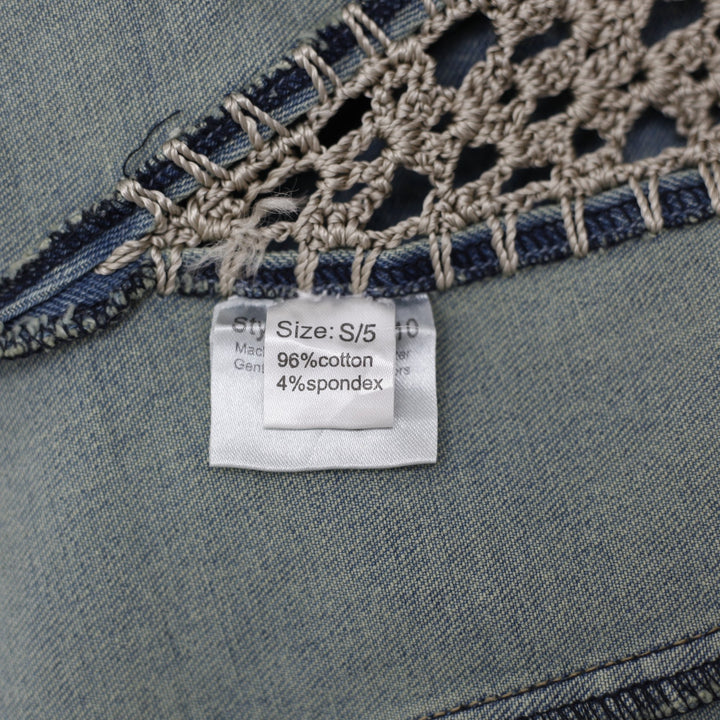 Crochet Detail Denim Jacket Size S | Migration_Jackets - Alternate View | Fashion Rerun