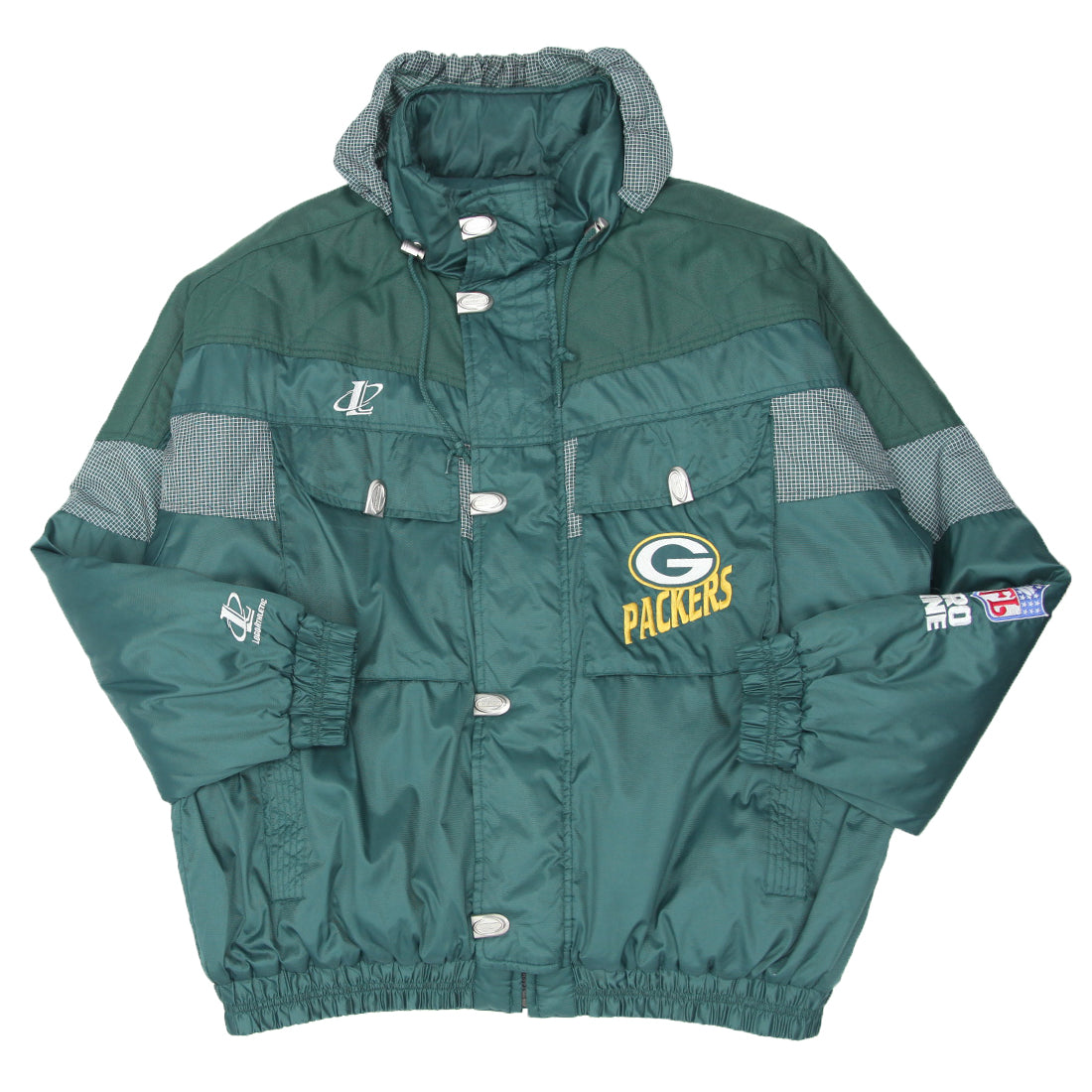 Shop Vintage NFL Pro-Line Green bay Packers Quilt Lined Hooded