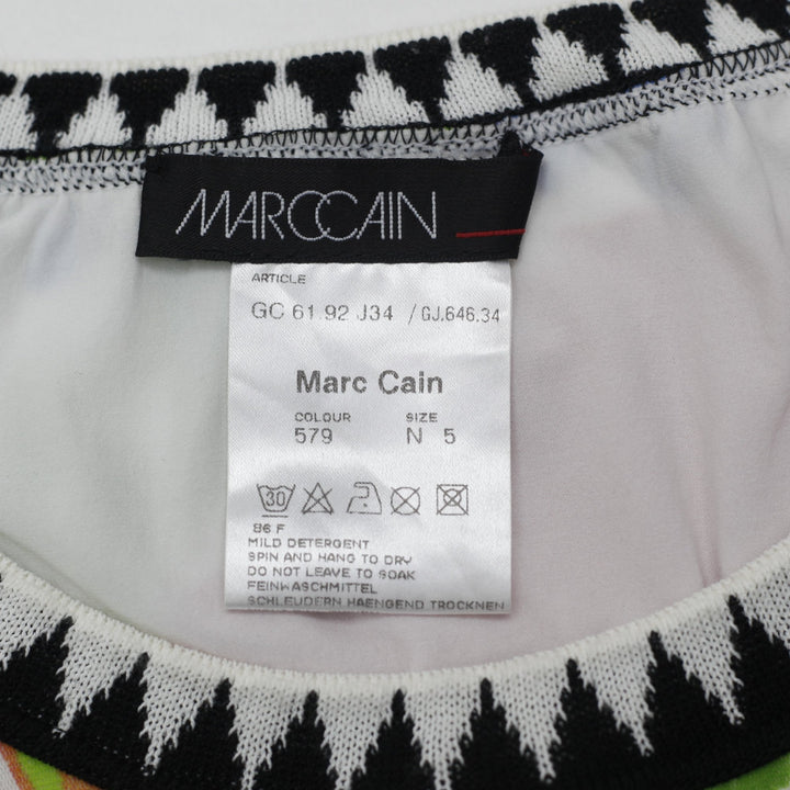 Y2K Ladies Marc Cain Tropical Parrot Print Mesh Tank Top Size 5