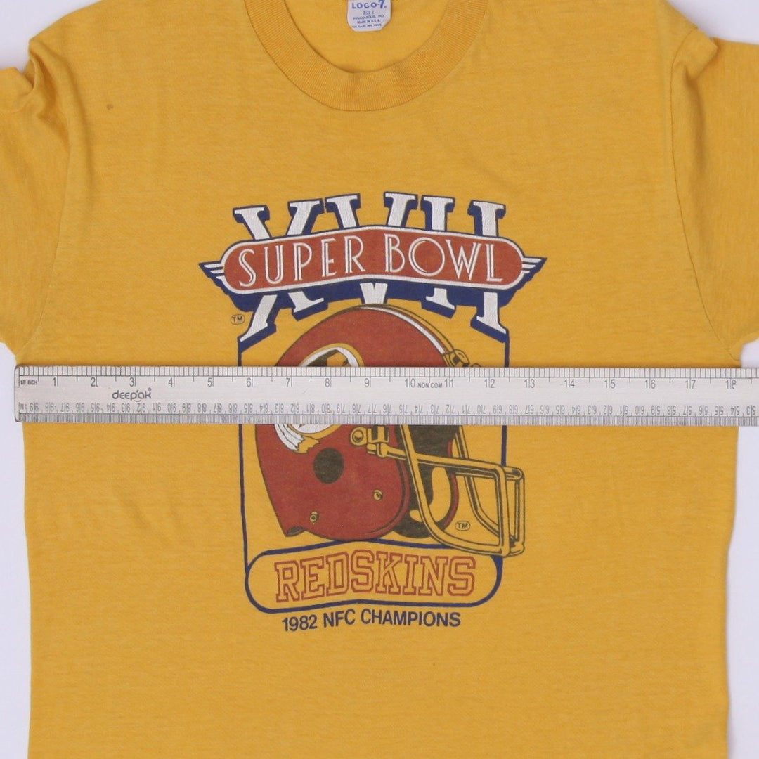 Vintage Logo 7 1982 Washington Redskins NFC Champions Super Bowl XVII S.Stitch