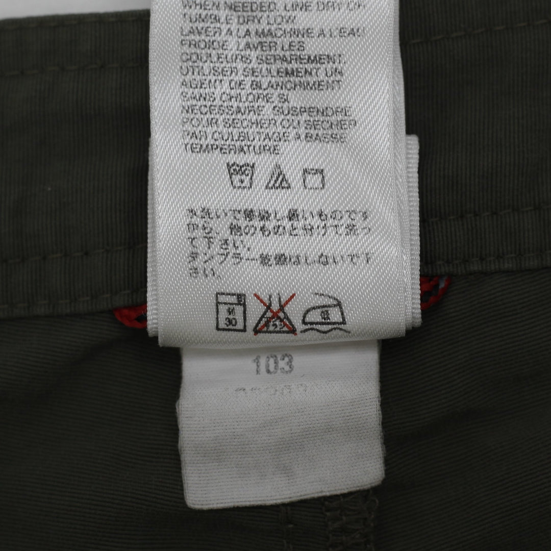 Mens The North Face Size 34 Olive Green Nylon Outdoor Hiking Shorts