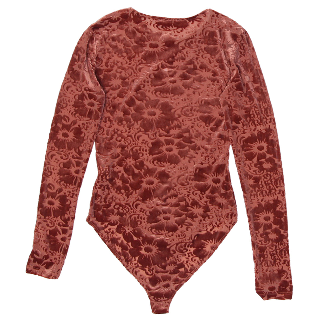 Y2K Ladies YaYa & Co. Long Sleeve Velour Bodysuit