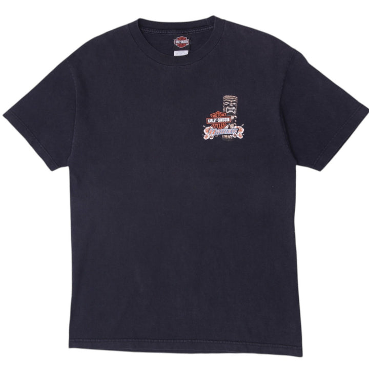 Vintage Mens Harley Davidson Hawaii Hula Girl Tiki Graphic T-Shirt Size L