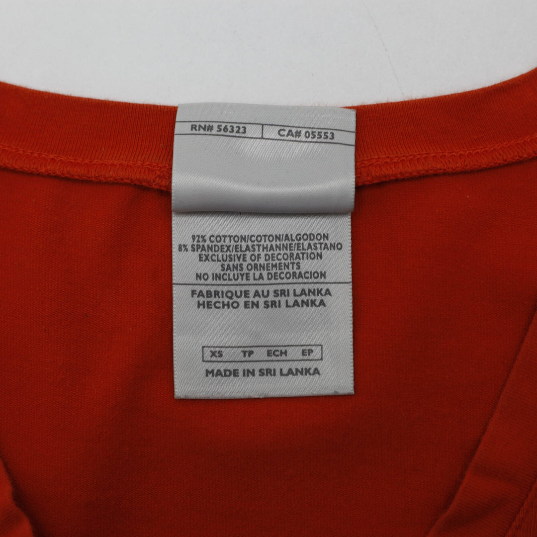 Ladies Nike Swoosh Fitted V-Neck Short Sleeve T-Shirt Size XS