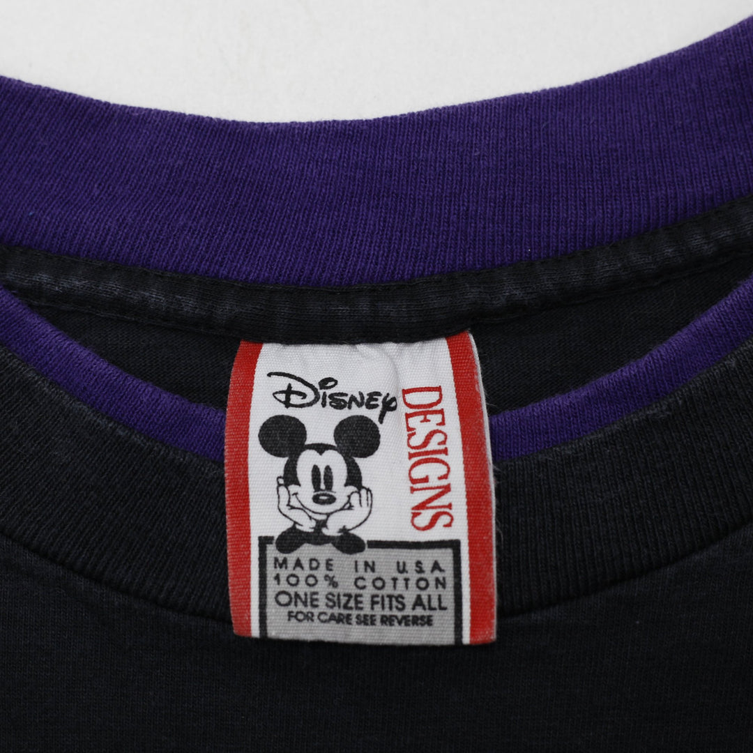 Vintage 90s Walt Disney Mickey Mouse Shadow Faded Neon T-Shirt Made in USA Sz XL | Migration_T-Shirts - Back | Fashion Rerun