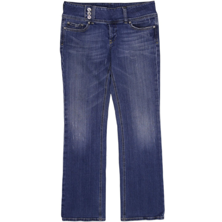 Y2K Ladies Vigoss 11/12 W31 Medium Wash Low Rise Bootcut Jeans