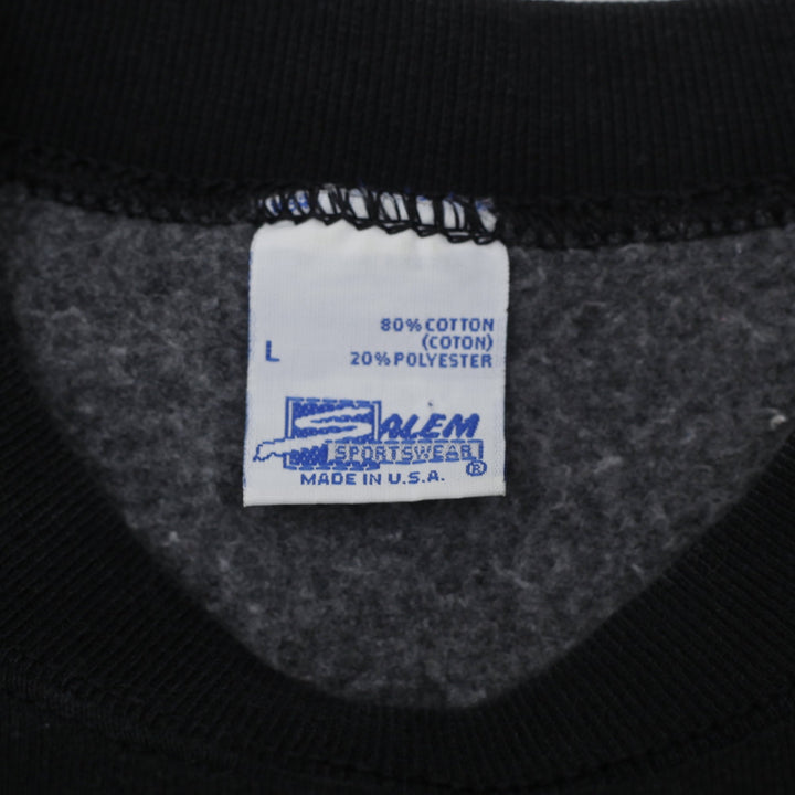 Vintage Salem Sportswear Silver & Black Raiders Black Sweatshirt L | Migration_Sweatshirt - Back View | Fashion Rerun