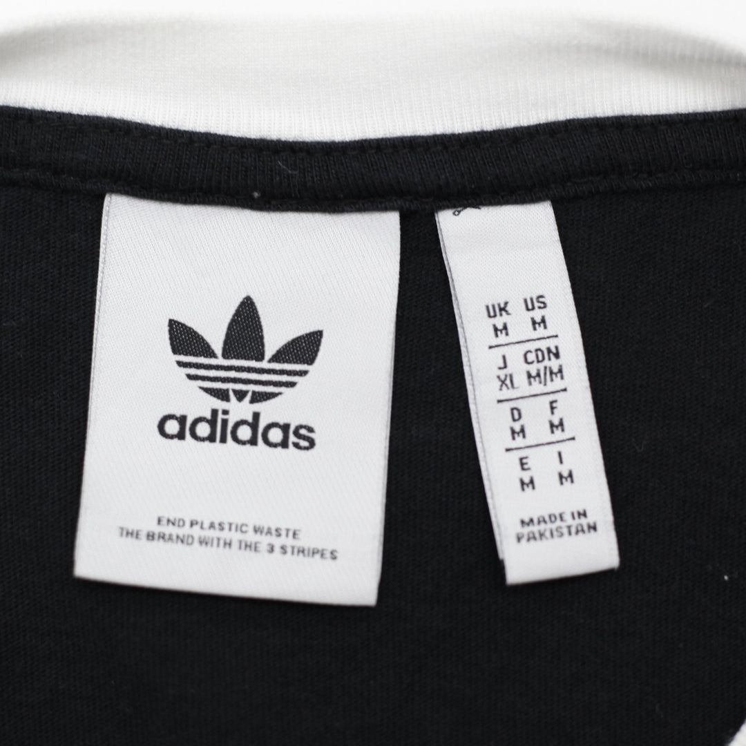 Mens Adidas Trefoil T-Shirt Black Crewneck Short Sleeve Cotton Size M