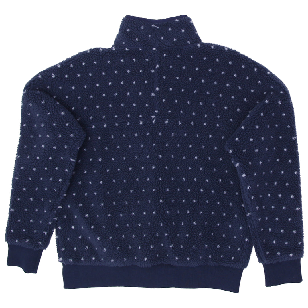 Ladies Patagonia Snap Front Retro-X Pile Fleece Blue Polka Dot Jacket