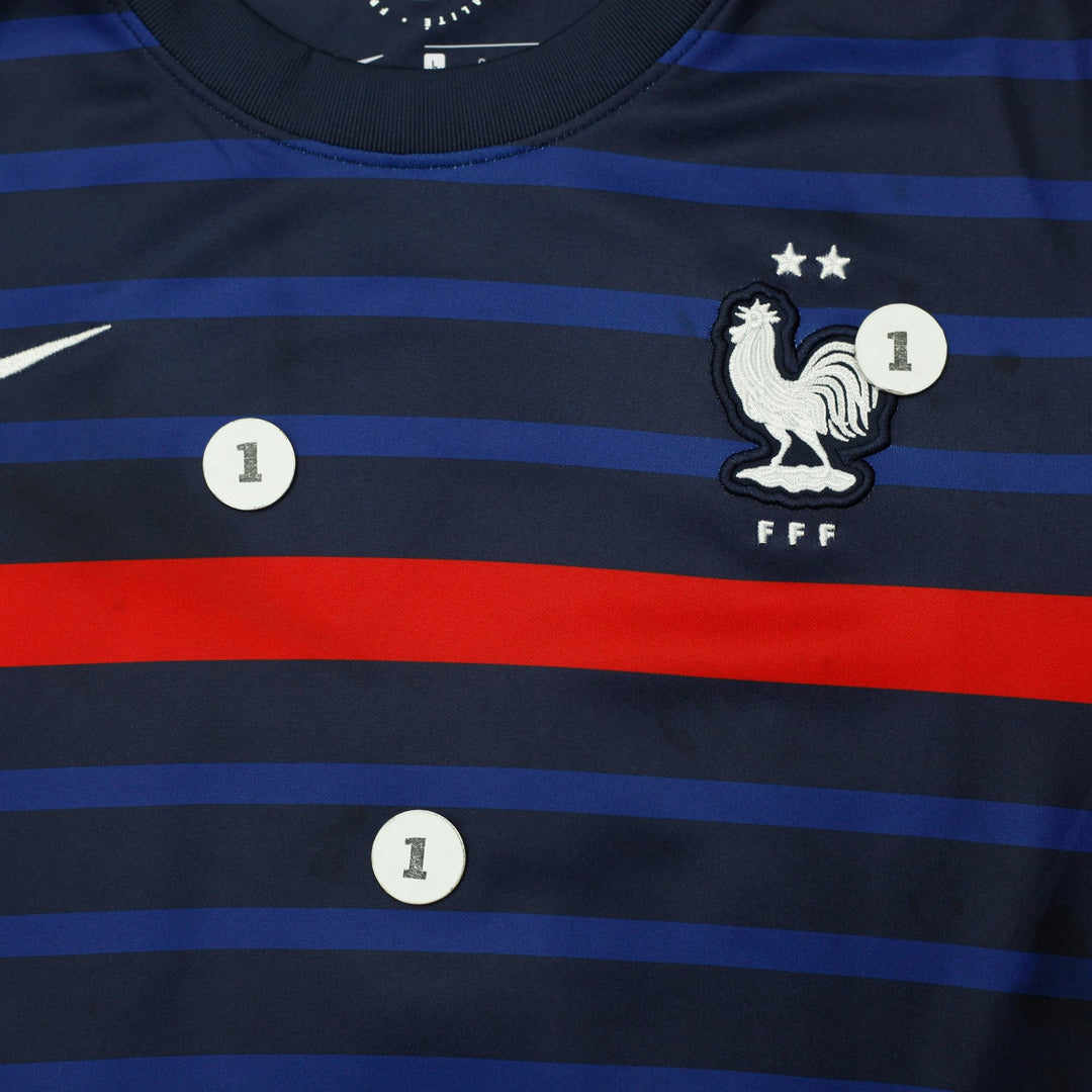 Ladies Nike FFF France 2020 Soccer Navy Striped Jersey L | Migration_Jerseys - View 7 | Fashion Rerun