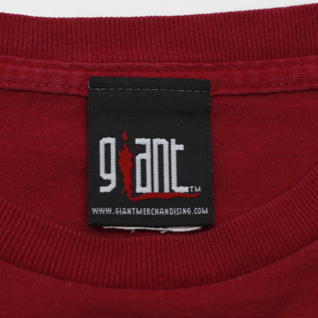 Vintage Giant Spitfire Wheels T Shirt XL Red Classic Swirl Flame Bighead Size L