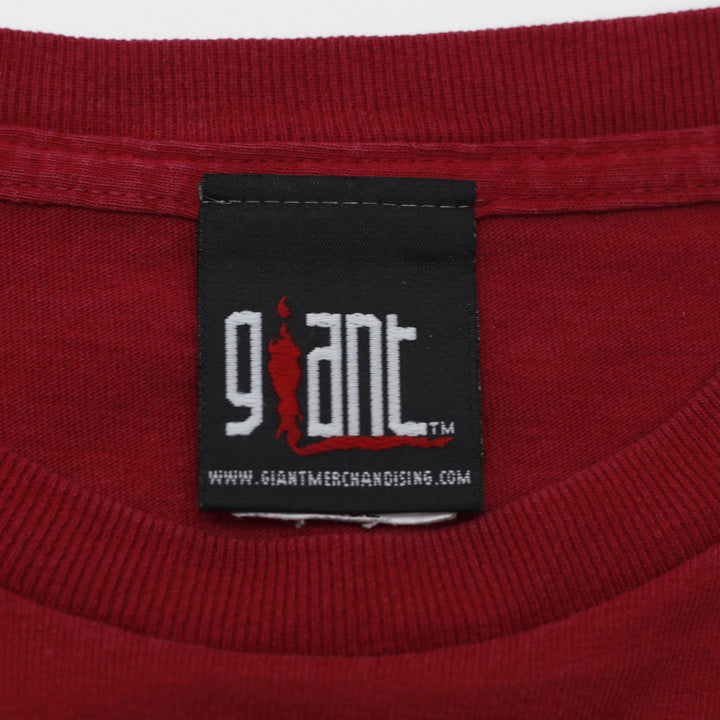 Vintage Giant Spitfire Wheels T Shirt XL Red Classic Swirl Flame Bighead Size L