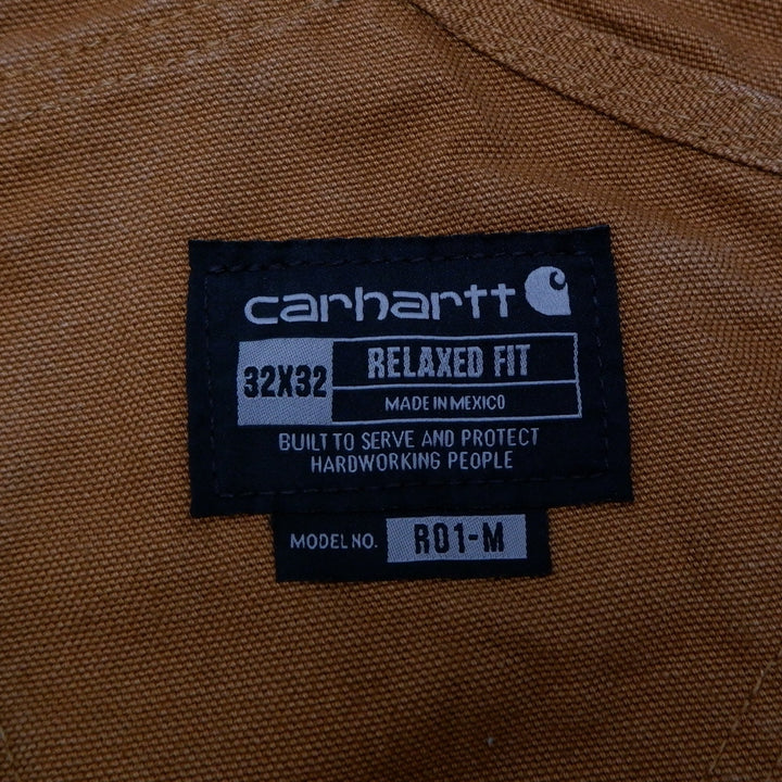 Mens Carhartt 102776-211 Duck Bib Relaxed Fit Double Knee Overall