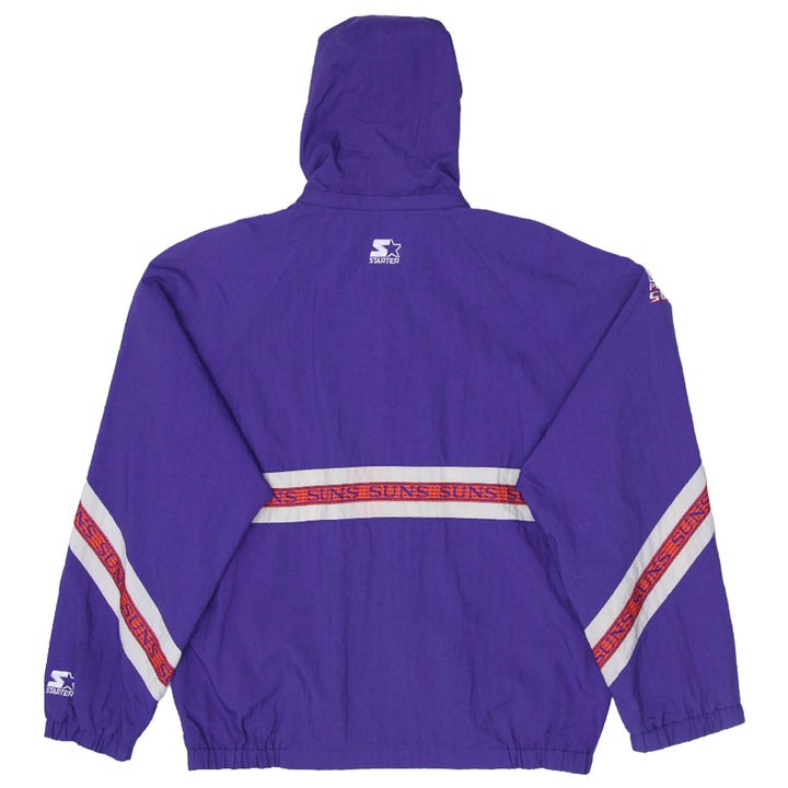 Vintage 90's Phoenix Suns Starter Hooded Jacket Purple Nylon Size Large - Fashion Rerun Vintage Migration_Jacket